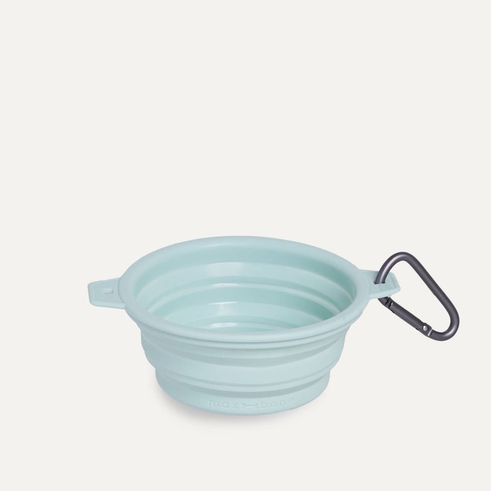 maxbone Rubber Travel Bowl in Mint - Organic Bunny