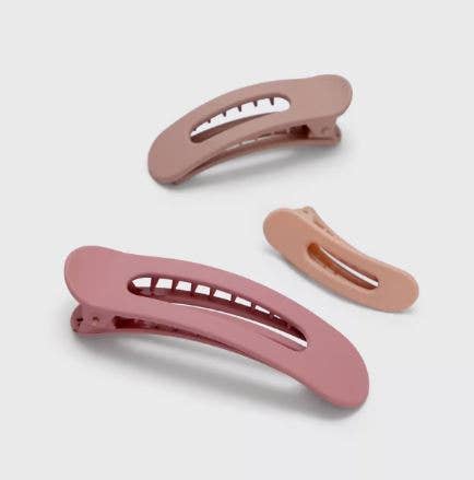 Kitsch Flat Lay Claw Clip 3pc in Terracotta - Organic Bunny